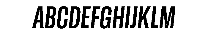 GTStandard MCondensedBoldOblique Font UPPERCASE