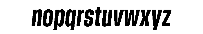 GTStandard MCondensedHeavyOblique 2 Font LOWERCASE