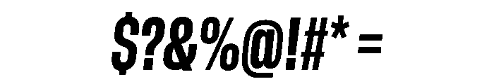 GTStandard MCondensedHeavyOblique Font OTHER CHARS