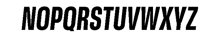 GTStandard MCondensedHeavyOblique Font UPPERCASE