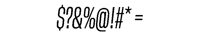 GTStandard MCondensedLightOblique 2 Font OTHER CHARS