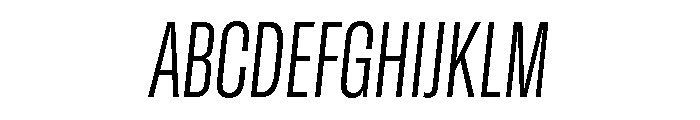 GTStandard MCondensedLightOblique 2 Font UPPERCASE