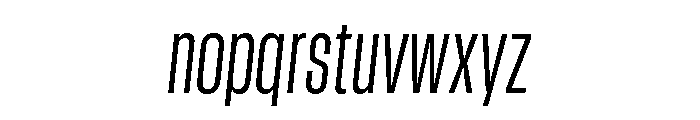 GTStandard MCondensedLightOblique 2 Font LOWERCASE