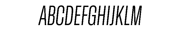 GTStandard MCondensedLightOblique Font UPPERCASE