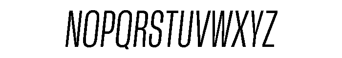 GTStandard MCondensedLightOblique Font UPPERCASE