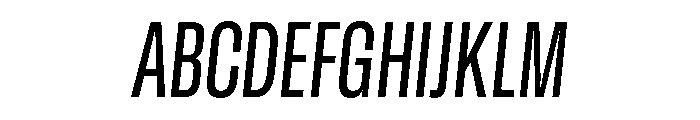 GTStandard MCondensedMediumOblique Font UPPERCASE