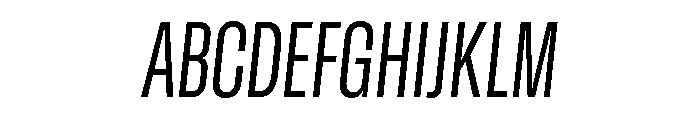 GTStandard MCondensedRegularOblique 2 Font UPPERCASE