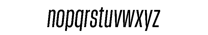 GTStandard MCondensedRegularOblique 2 Font LOWERCASE