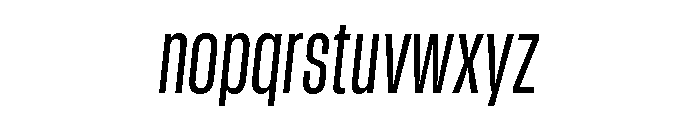 GTStandard MCondensedRegularOblique Font LOWERCASE