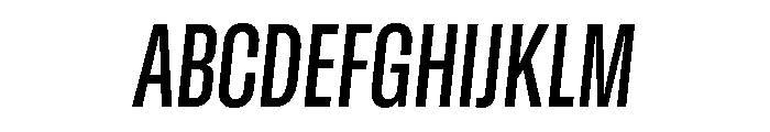 GTStandard MCondensedSemiboldOblique Font UPPERCASE