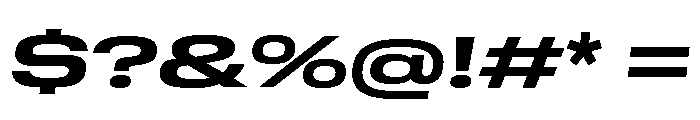 GTStandard MExpandedBoldOblique Font OTHER CHARS