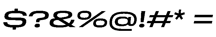 GTStandard MExpandedMediumOblique Font OTHER CHARS