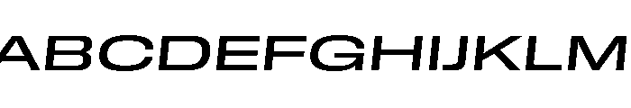 GTStandard MExpandedMediumOblique Font UPPERCASE