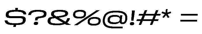 GTStandard MExpandedRegularOblique Font OTHER CHARS