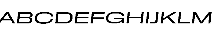 GTStandard MExpandedRegularOblique Font UPPERCASE