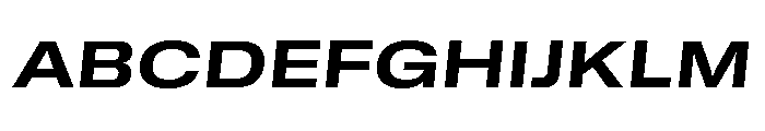GTStandard MExtendedBoldOblique 2 Font UPPERCASE