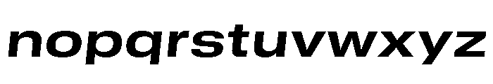 GTStandard MExtendedBoldOblique Font LOWERCASE