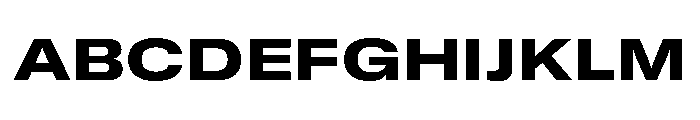 GTStandard MExtendedHeavy Font UPPERCASE