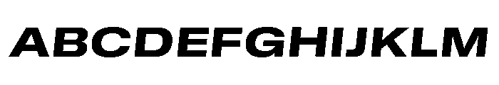 GTStandard MExtendedHeavyOblique 2 Font UPPERCASE