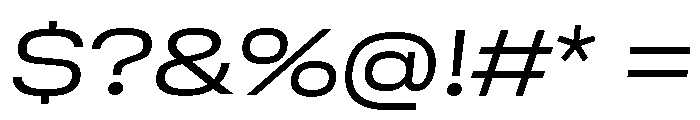 GTStandard MExtendedLightOblique Font OTHER CHARS
