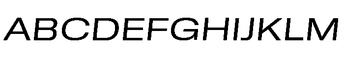 GTStandard MExtendedRegularOblique 2 Font UPPERCASE