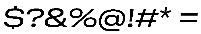 GTStandard MExtendedRegularOblique Font OTHER CHARS