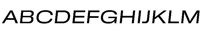 GTStandard MExtendedRegularOblique Font UPPERCASE