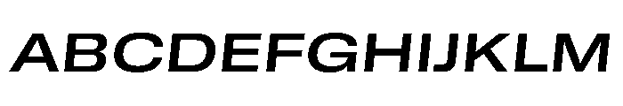 GTStandard MExtendedSemiboldOblique Font UPPERCASE