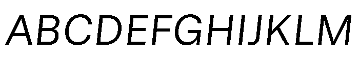 GTStandard MLightOblique 2 Font UPPERCASE