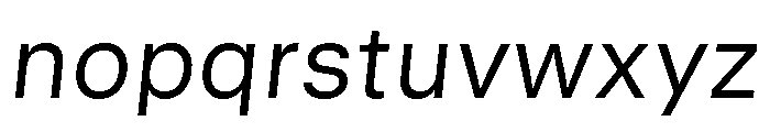GTStandard MLightOblique 2 Font LOWERCASE