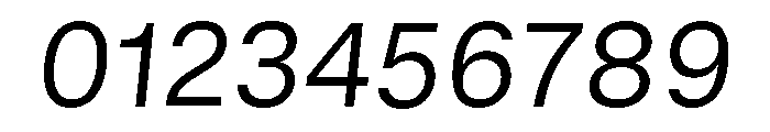GTStandard MLightOblique Font OTHER CHARS