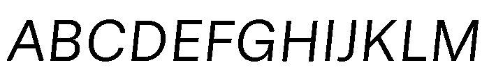 GTStandard MLightOblique Font UPPERCASE