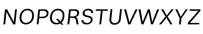 GTStandard MLightOblique Font UPPERCASE