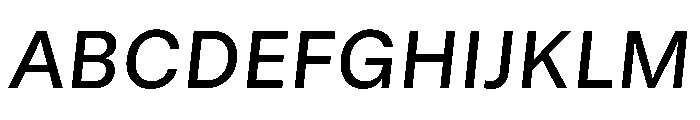 GTStandard MMediumOblique Font UPPERCASE