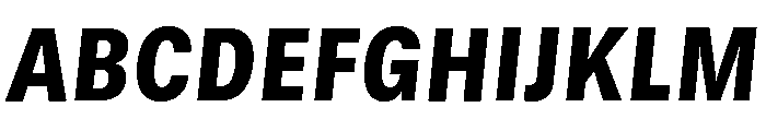 GTStandard MNarrowBlackOblique Font UPPERCASE