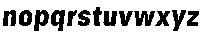 GTStandard MNarrowBlackOblique Font LOWERCASE