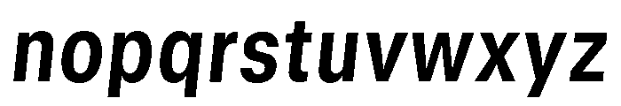 GTStandard MNarrowBoldOblique Font LOWERCASE