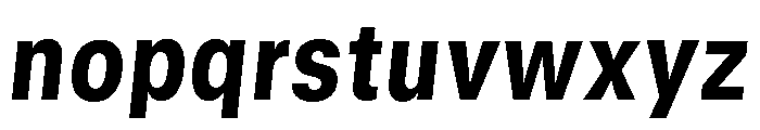 GTStandard MNarrowHeavyOblique Font LOWERCASE