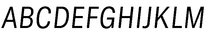 GTStandard MNarrowLightOblique 2 Font UPPERCASE