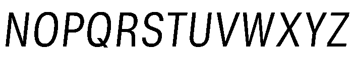 GTStandard MNarrowLightOblique 2 Font UPPERCASE