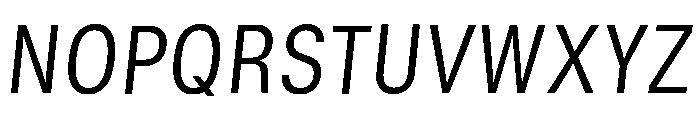 GTStandard MNarrowLightOblique Font UPPERCASE
