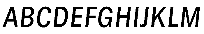 GTStandard MNarrowMediumOblique 2 Font UPPERCASE