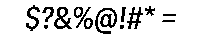 GTStandard MNarrowMediumOblique Font OTHER CHARS