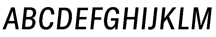 GTStandard MNarrowMediumOblique Font UPPERCASE