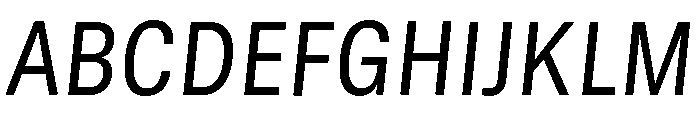 GTStandard MNarrowRegularOblique 2 Font UPPERCASE
