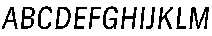 GTStandard MNarrowRegularOblique Font UPPERCASE