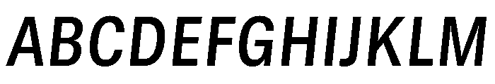 GTStandard MNarrowSemiboldOblique Font UPPERCASE
