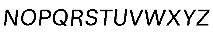 GTStandard MRegularOblique 2 Font UPPERCASE