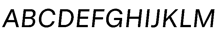 GTStandard MRegularOblique Font UPPERCASE