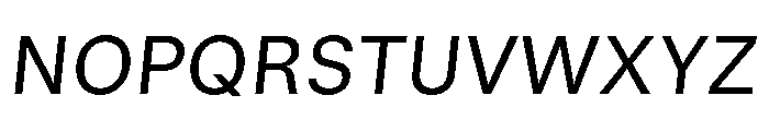 GTStandard MRegularOblique Font UPPERCASE